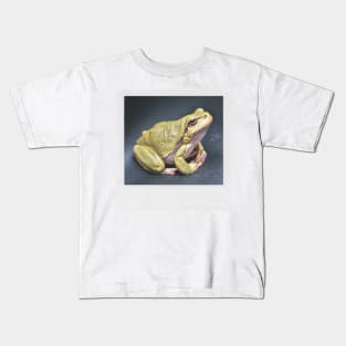 Meditating Frog Cute Photograph Peace & Love Picture Kids T-Shirt